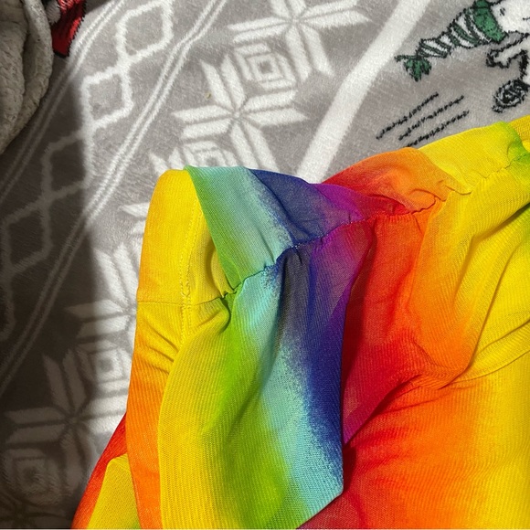 STRAPLESS RAINBOW JUMPSUIT ROMPER FASHION NOVA - Picture 7 of 8